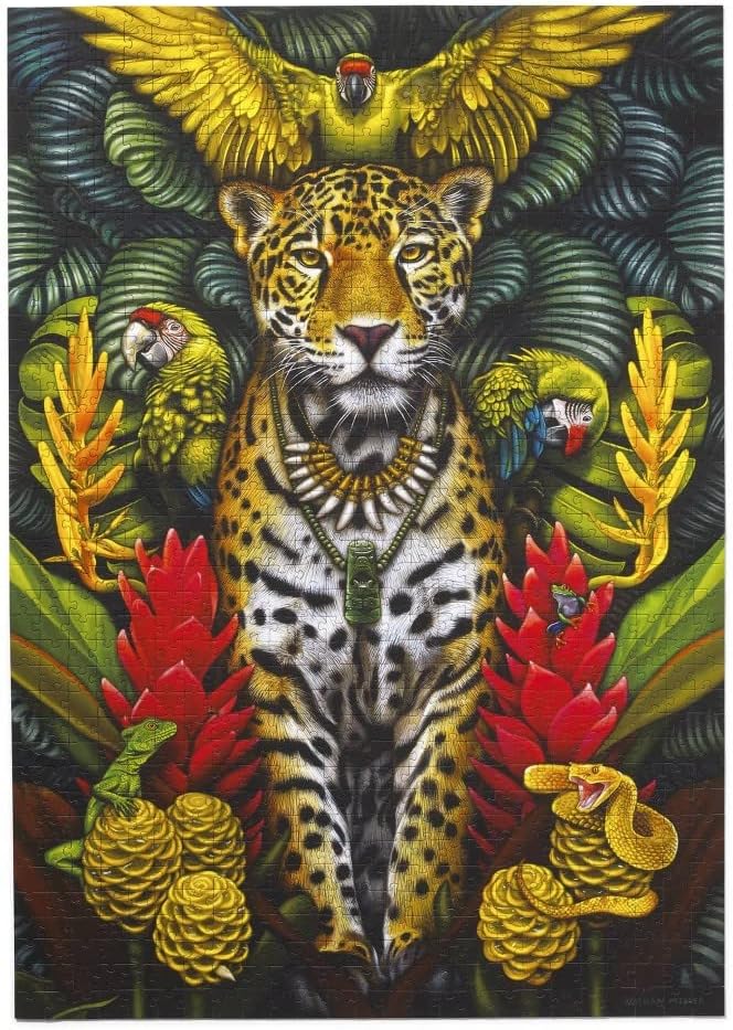 Art & Fable Puzzle Company - Legend of the Jaguar, 1000-pc Velvet-Touch Puzzle