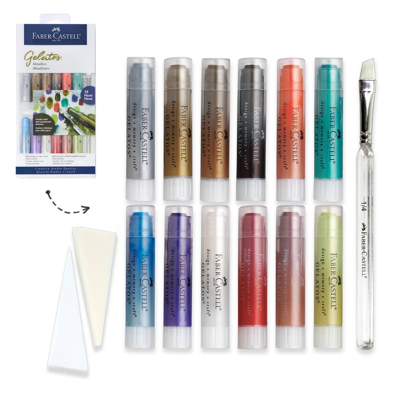 Faber-Castell - Gelatos Pigment Art Sticks - Metallics