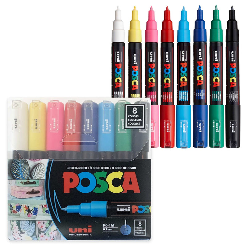 POSCA - Extra Fine Paint Marker Bullet Tip Set (0.7 mm)