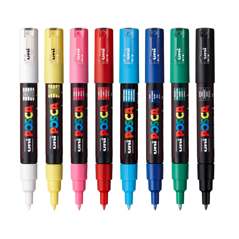 POSCA - Extra Fine Paint Marker Bullet Tip Set (0.7 mm)