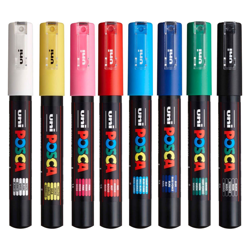 POSCA - Extra Fine Paint Marker Bullet Tip Set (0.7 mm)