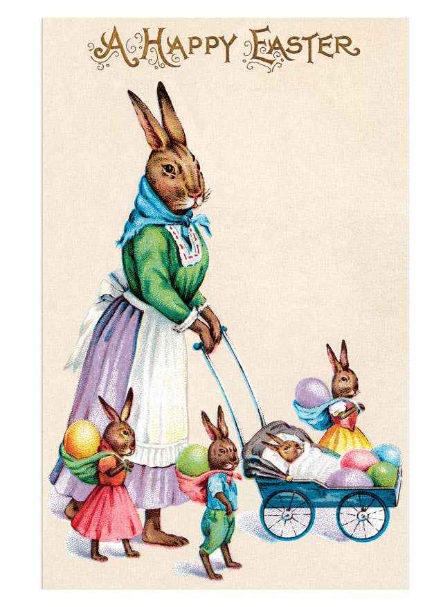 Laughing Elephant - Joyful Easter Postcard Box - 36 Unique Vintage Postcards