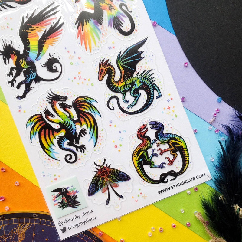 STICKII - Remarkable Rainbow Creatures Sticker Sheet