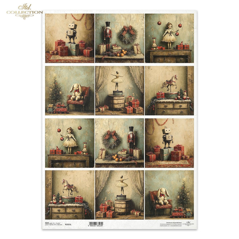 ITD Collection - Retro Toys - R1521L - A3 Rice Paper