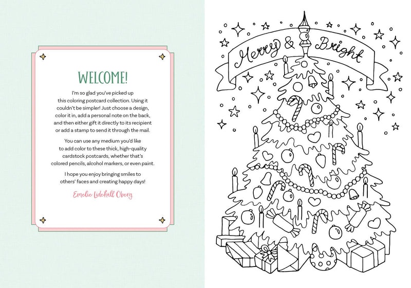 Emelie Lidehäll Öberg - Christmas Coloring Postcards