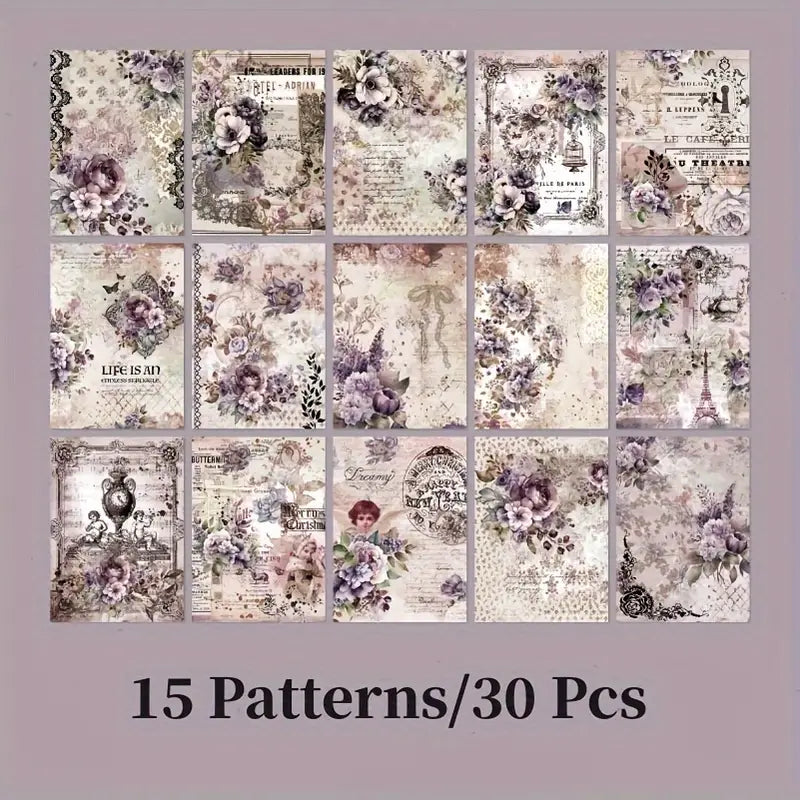 Retro European Court Flower Paper Pack