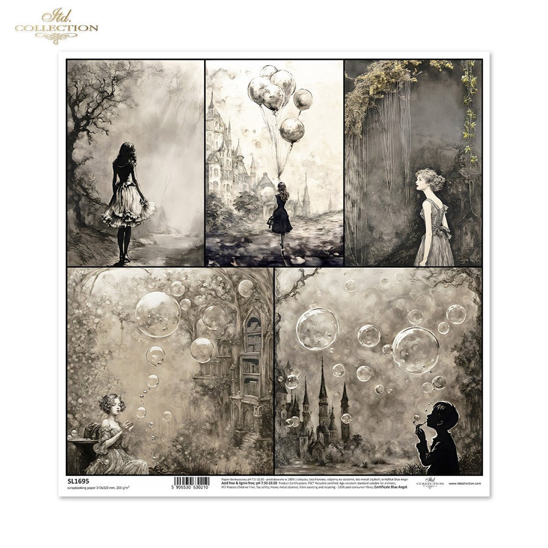 ITD Collection - Lost in a Fairytale - SL1695 Scrapbooking Single Sheet
