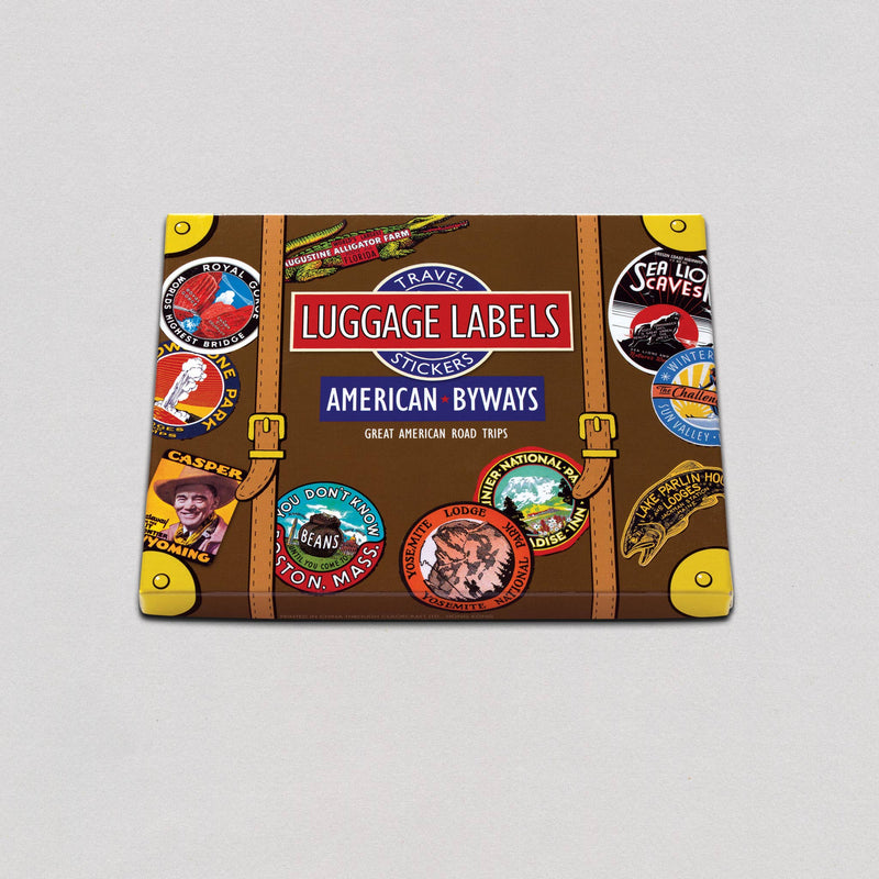 Laughing Elephant - American Byways - Travel Label Sticker Box