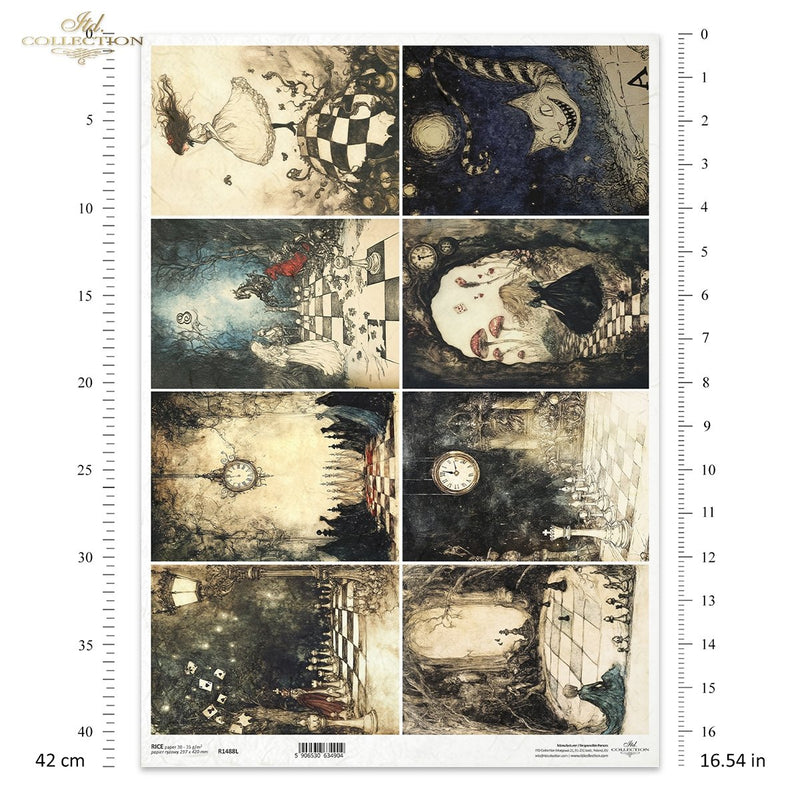 ITD Collection - Alice in Wonderland - R1488L - A3 Rice Paper