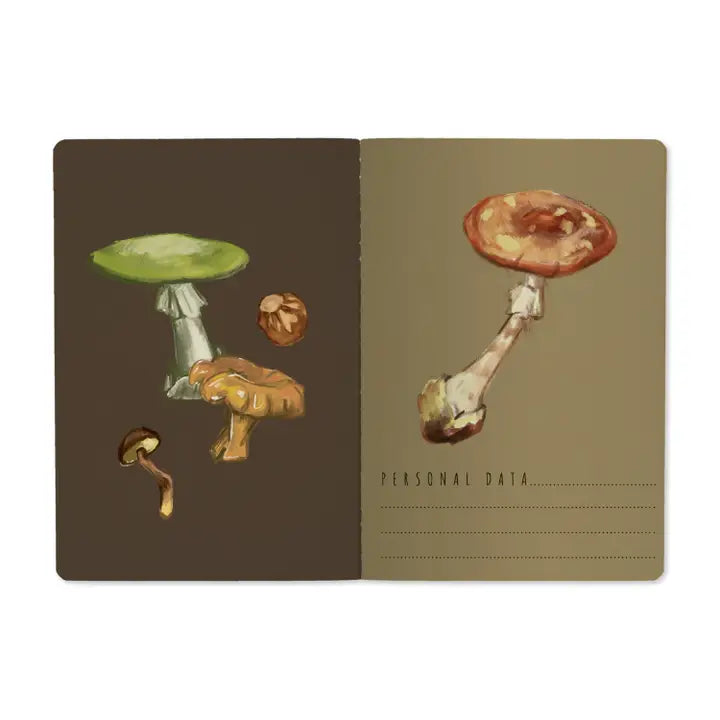 BV by Bruno Visconti - Mushrooms On Black Notebook