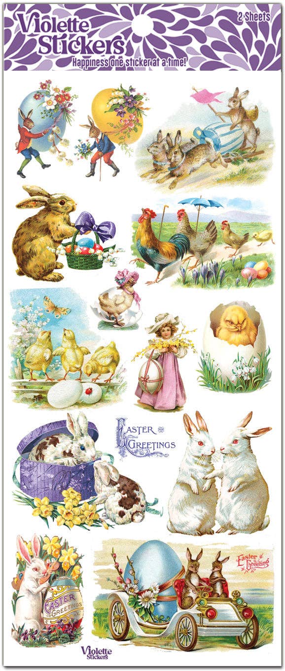 Violette Stickers - Victorian Easter Stickers
