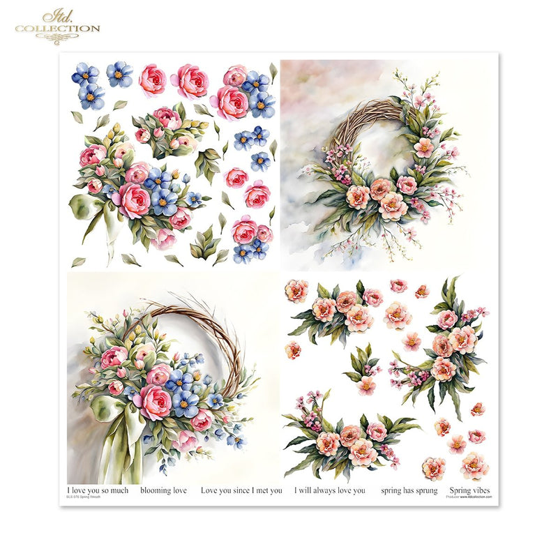 ITD Collection - Spring Wreath Scrapbooking Papers