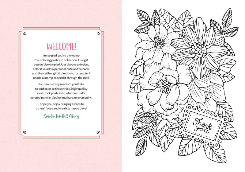 Emelie Lidehäll Öberg - Happy Day Coloring Postcards
