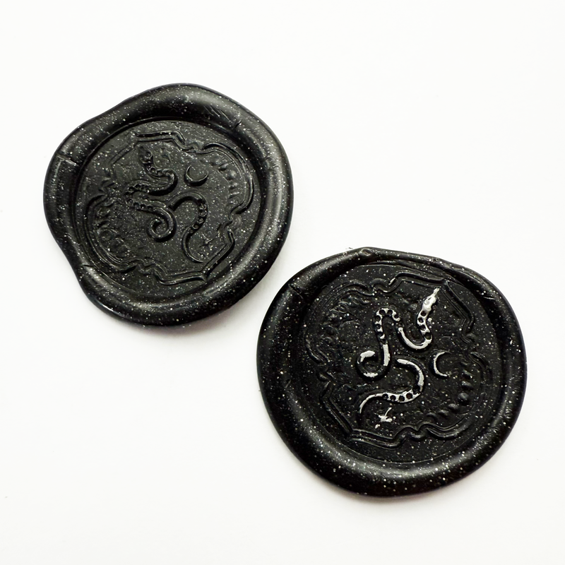 Archer and Olive - Black Sparkles Wax Seal Beads