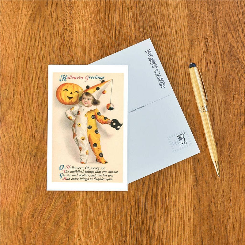 Found Image Press - Postcard - Little Girl Halloween Clown