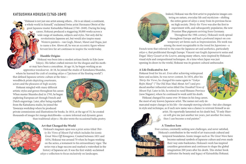 Katsushika Hokusai - Hokusai Prints Sticker Book - A Collection of Over 160 Removable Color Stickers by the Great Master