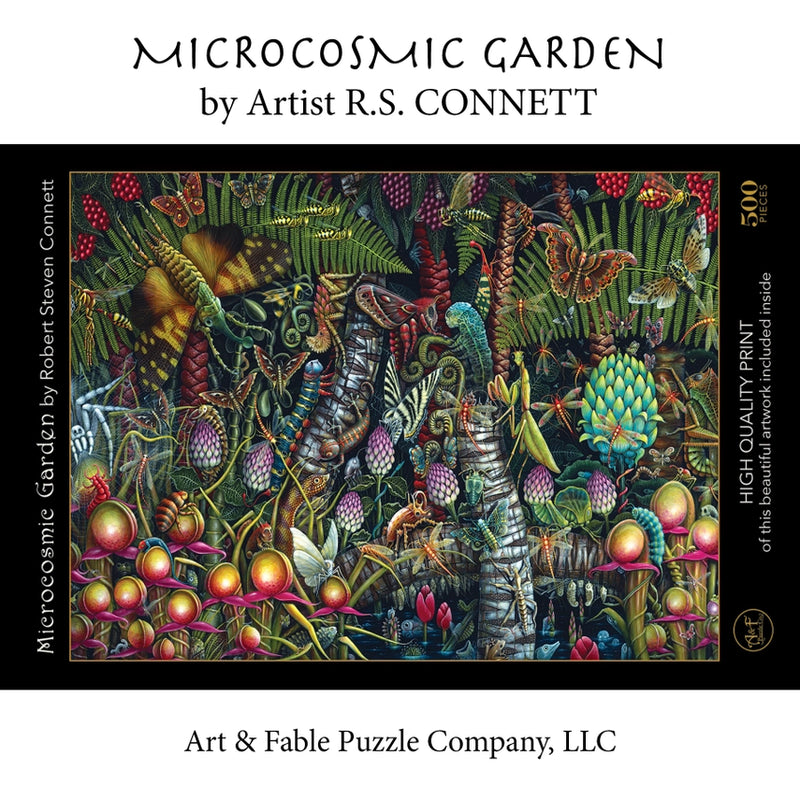 Art & Fable Puzzle Company - Microcosmic Garden 500-pc Velvet-Touch Jigsaw Puzzle