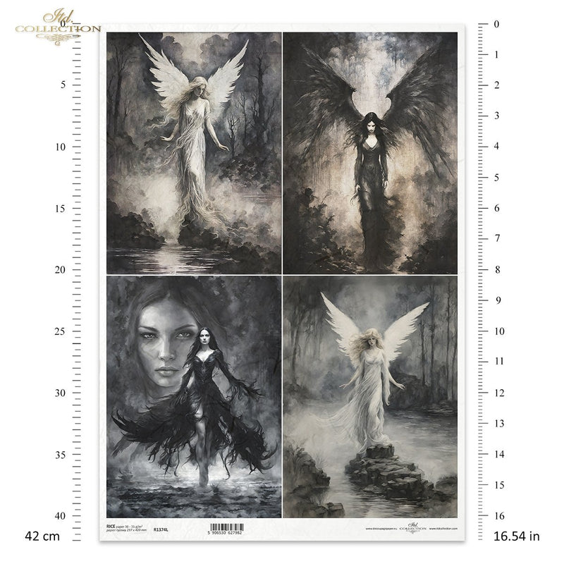 ITD Collection - Angels 4 Pack - A3 Rice Paper
