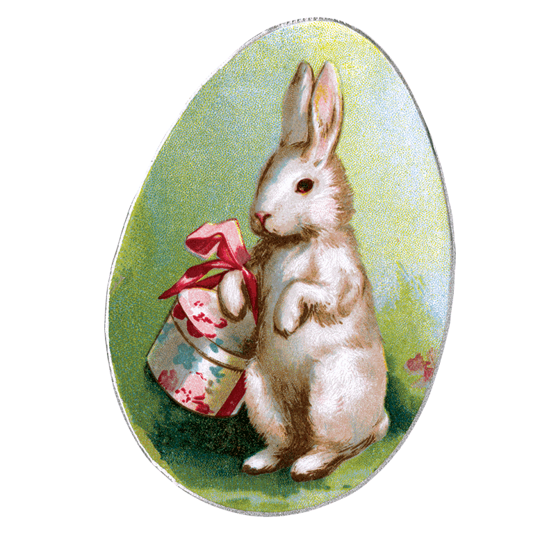 Laughing Elephant - Easter Rabbit - Holiday Sticker Box