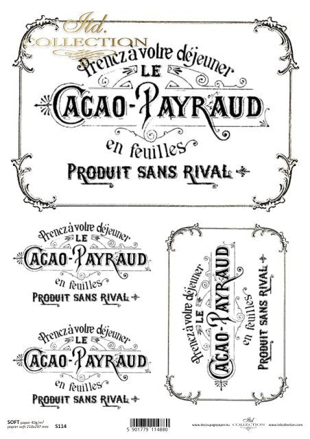 ITD Collection - French Labels - Soft Paper