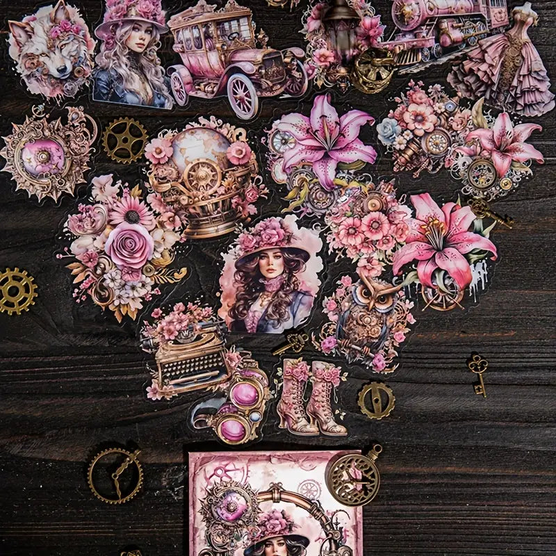 Retro Steampunk Style Stickers