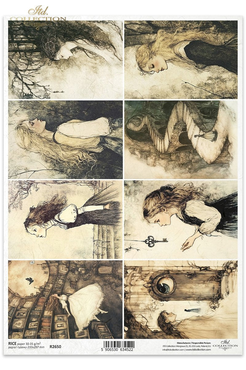 ITD Collection - Alice in Wonderland - Rice Paper - R2650