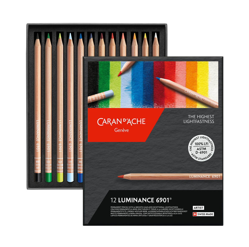 Caran d'Ache - Set of 12 Colored Pencils LUMINANCE™