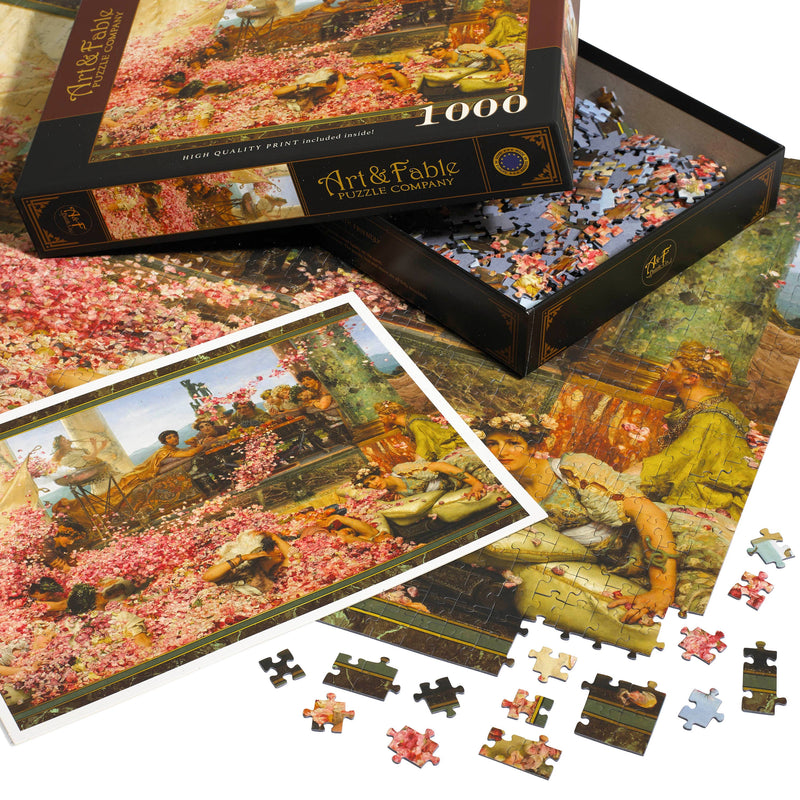 Art & Fable Puzzle Company - The Roses of Heliogabalus - 1000-pc Velvet-Touch Puzzle