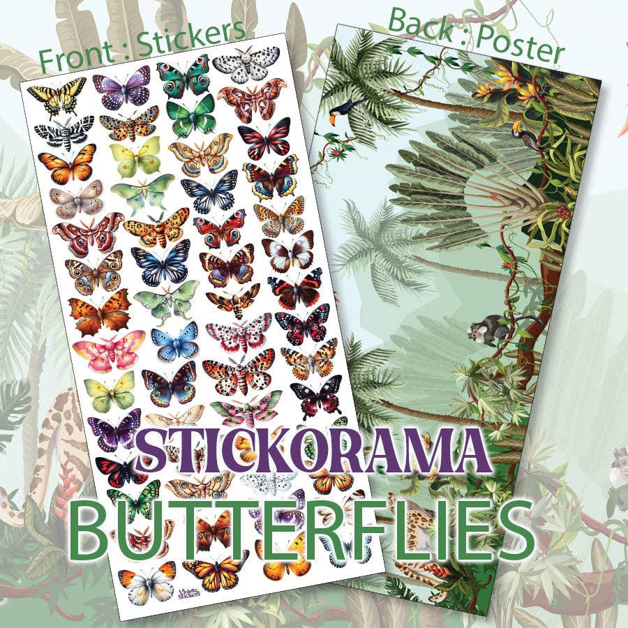 Violette Stickers - Violette Butterfly Stick-o-rama Poster Sticker She ...