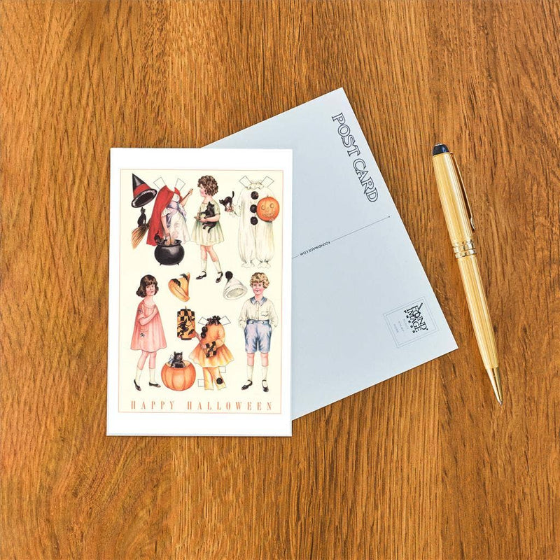 Found Image Press - Postcard - Halloween Outfits for Paper Dolls