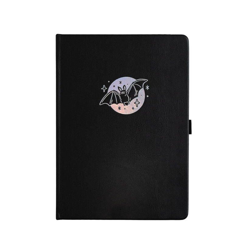 Archer and Olive - Cute Bat - Dot Grid A5 Notebook - White