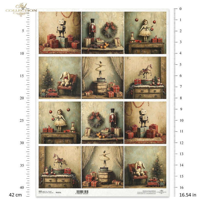 ITD Collection - Retro Toys - R1521L - A3 Rice Paper