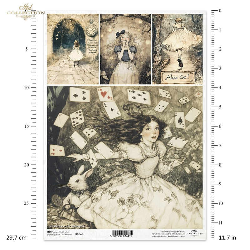 ITD Collection - Alice in Wonderland - Rice Paper - R2646