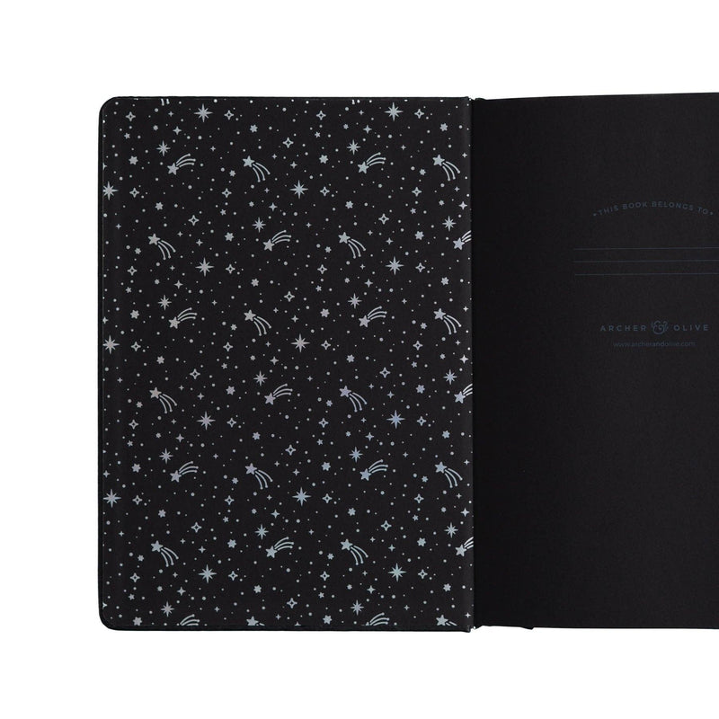Archer and Olive - Lunar Veil - Dot Grid A5 Notebook - Black