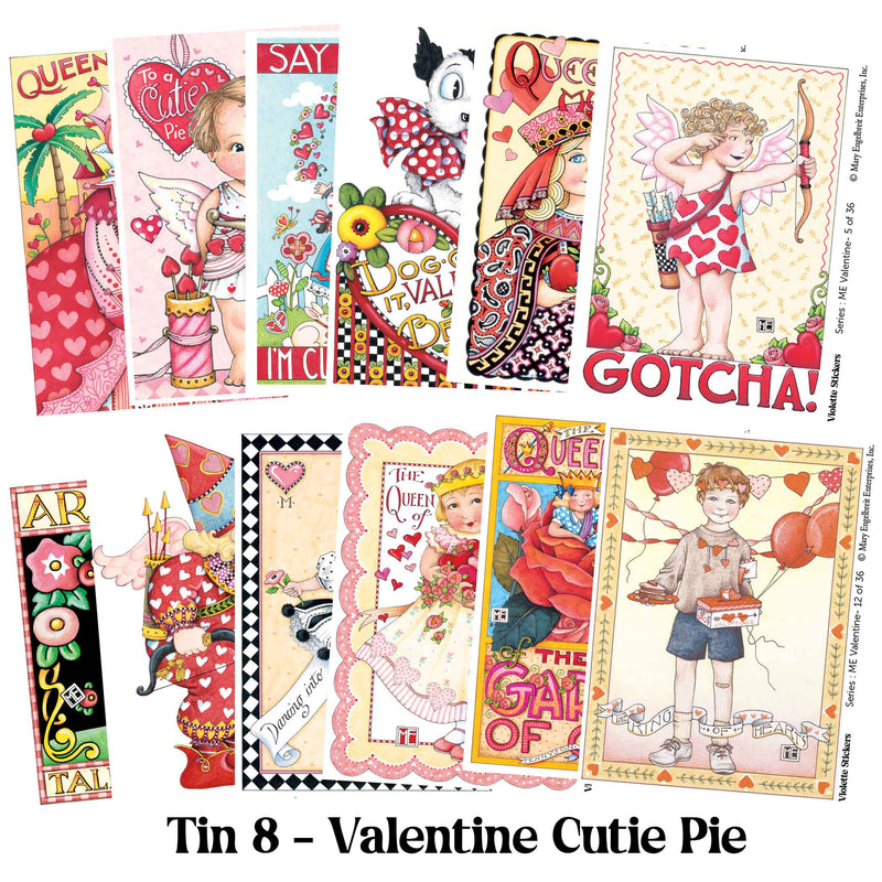 Violette Stickers - Mary Engelbreit Valentine Cutie Pie Tin