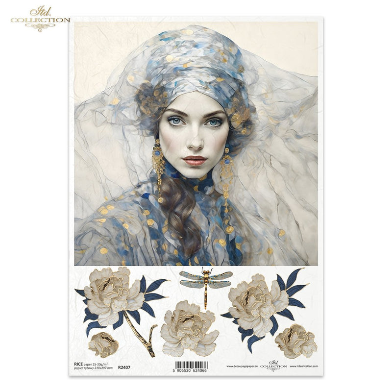 ITD Collection - Inspired by Klimt - Rice Paper - R2407