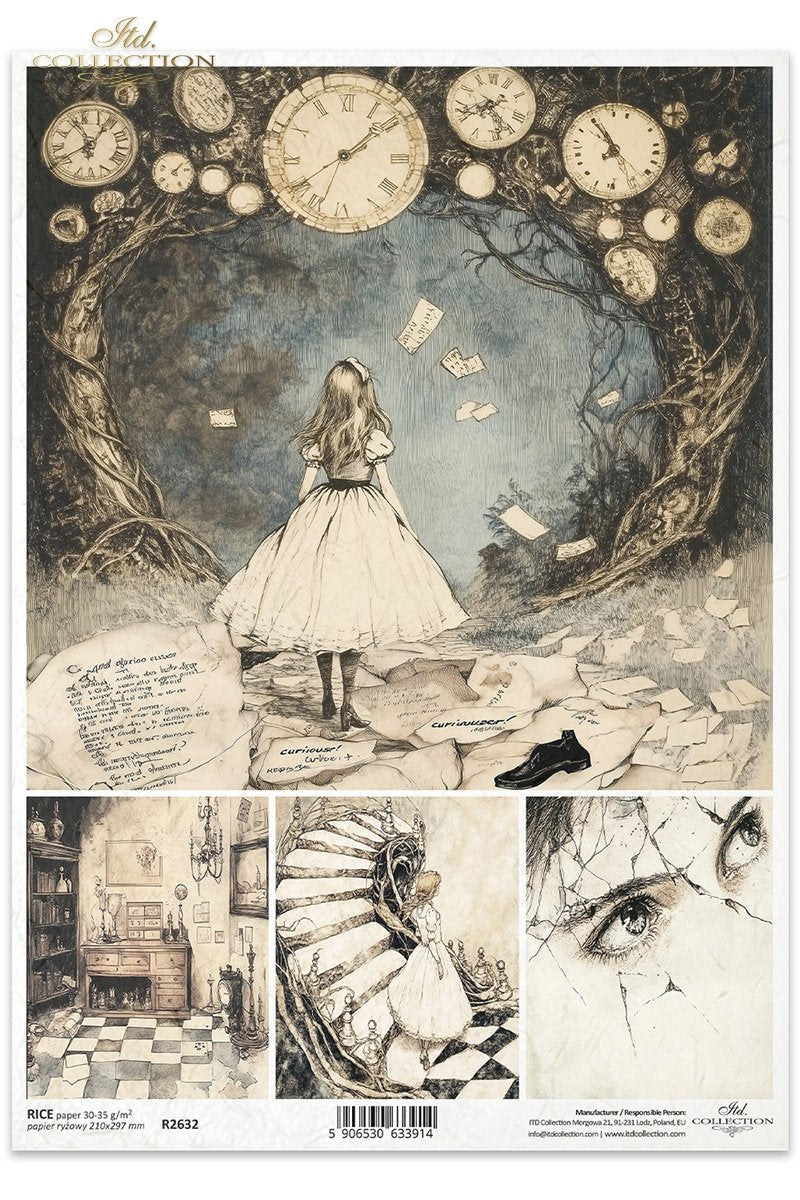 ITD Collection - Alice in Wonderland - Rice Paper - R2632