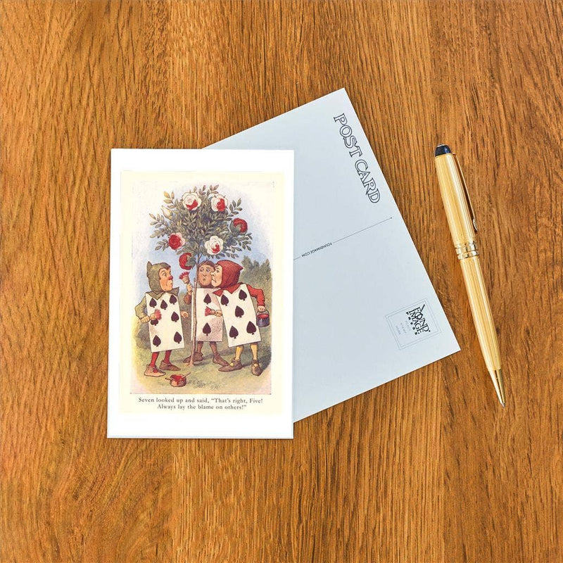 Found Image Press - Postcard - Alice in Wonderland - Painting Roses