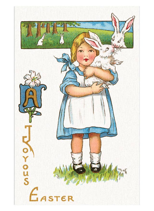 Laughing Elephant - Joyful Easter Postcard Box - 36 Unique Vintage Postcards