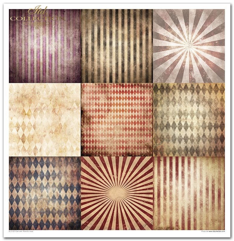 ITD Collection - Carnival - Pierrot in Love Scrapbooking Papers
