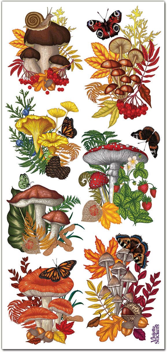 Violette Stickers - Mushroom Terrarium
