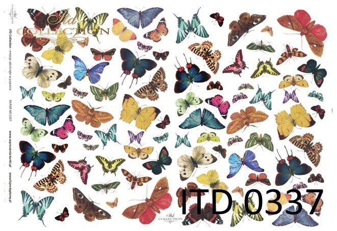 ITD Collection - Colorful Butterflies - Classic Paper