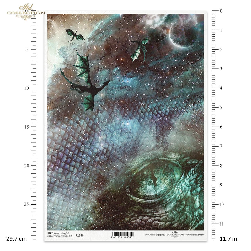 ITD Collection - Space Dragon - Rice Paper