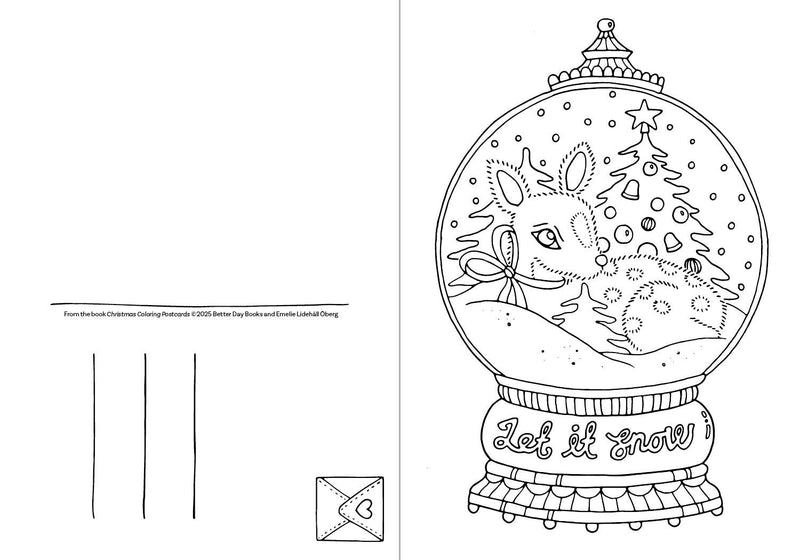 Emelie Lidehäll Öberg - Christmas Coloring Postcards