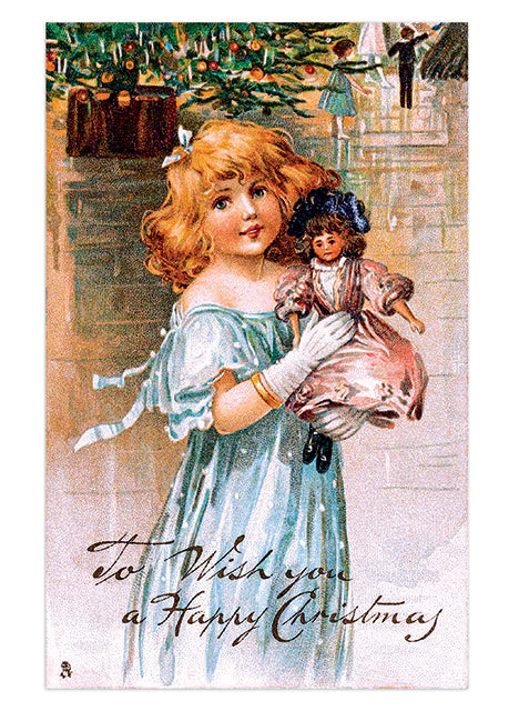 Laughing Elephant - Christmas Postcard Box - 36 Unique Vintage Postcards