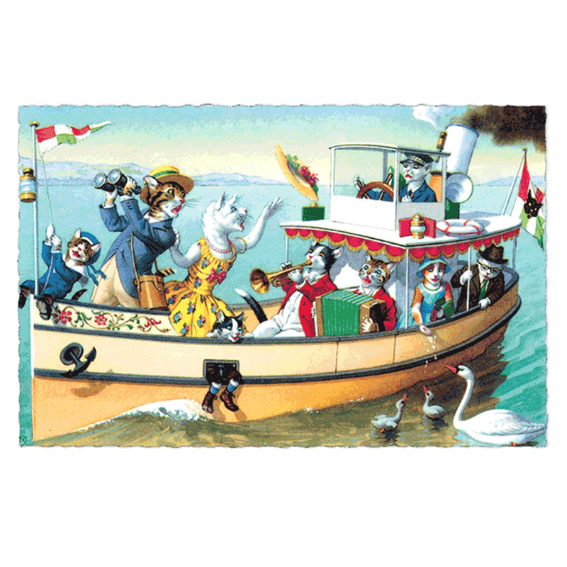 Delightfully Dressed Cats Postcard Box - Everyday Boxed Postcards - Root & Company