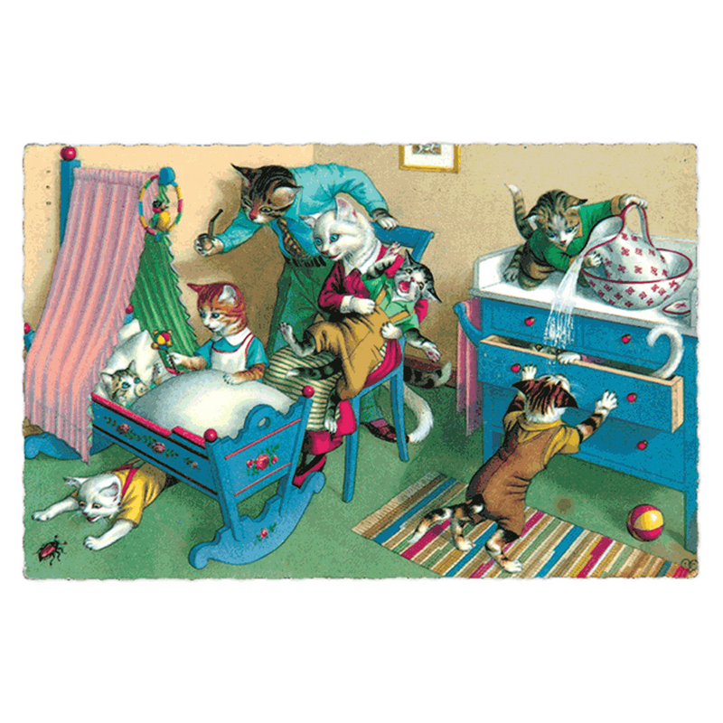 Delightfully Dressed Cats Postcard Box - Everyday Boxed Postcards - Root & Company