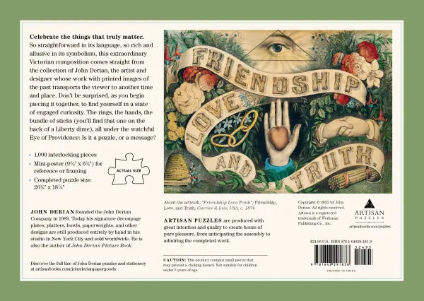 John Derian - Friendship, Love, and Truth 1000-Piece Puzzle