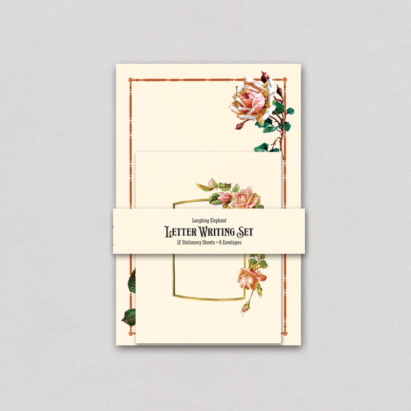Laughing Elephant - Letter Writing Set - Roses
