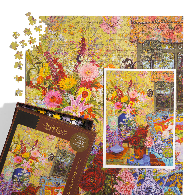 Art & Fable Puzzle Company - Window Nook - 1000-pc Velvet-Touch Jigsaw Puzzle